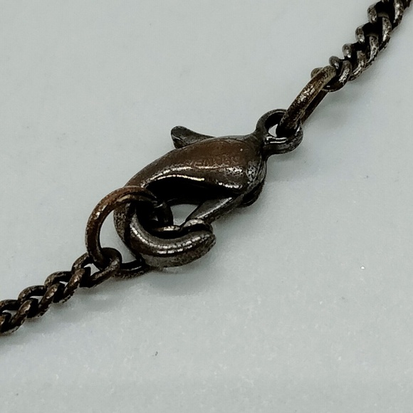 (R901) Chanel Pendant Necklace Silver Reds - Picture 4 of 7